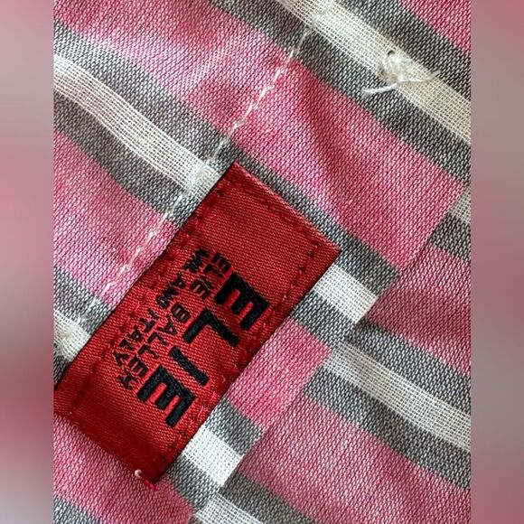 NWat Elie Baleh cotton striped button down top shirt for boys slim fit sz7 - Picture 3 of 5